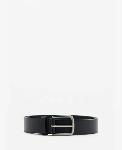 Mango Men's Buckle Leather Belt In Metallic