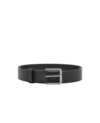 Mango Men's Buckle Leather Belt In Black