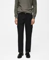 Mango Regular Fit Cargo Jeans In Black Denim