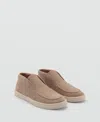 Mango Suede Slip-on Boot In Sand