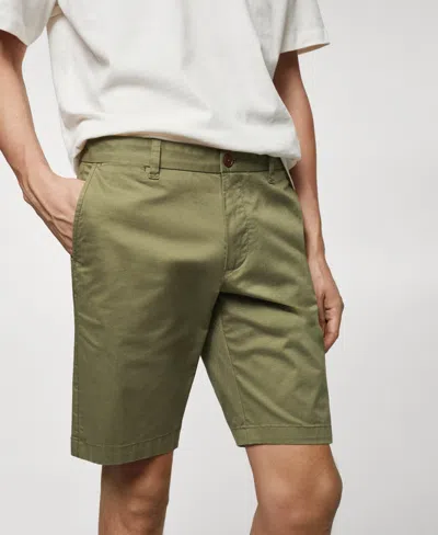 Mango Men's Chino Bermuda Shorts In Khaki