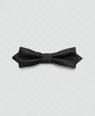 Mango Men's Classic Diamond Bow Tie In Black