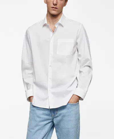 Mango Men's Classic-fit Poplin Shirt In White