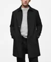 Mango Men's Classic Water-repellent Trench Coat In Black