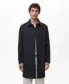 Mango Men's Classic Water-repellent Trench Coat In Blue