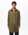 Mango Men's Classic Water-repellent Trench Coat In Brown