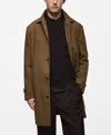 Mango Men's Classic Water-repellent Trench Coat In Tobacco Brown