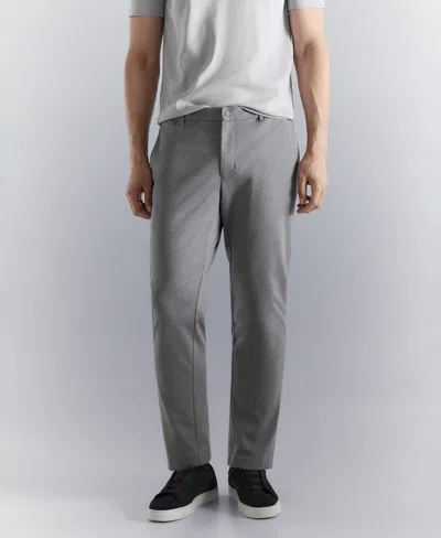 Mango Comfort Stretch Chinos In Gray