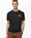 Mango Comfort Stretch Thermoregulating Graphic T-shirt In Black