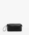 Mango Men's Contrast-strap Pebbled Cosmetic Bag In Black