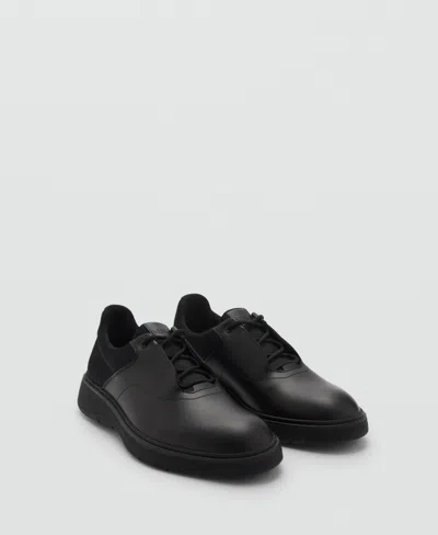 Mango Men's Coolmax Combined Leather Shoes In Black
