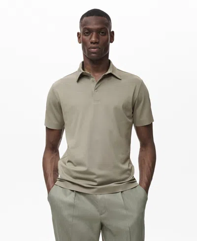 Mango Men's Coolmax Slim-fit Polo Shirt In Green