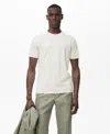 Mango Short Sleeve Cotton Crewneck Sweater In White