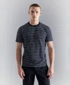 Mango Slim-fit Striped Coolmax T-shirt In Blue