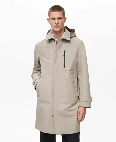 Mango Men's Coolmax Technology Waterproof Parka In Neutral