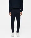 Mango Drawstring Slim Fit Sweatpants In Dark Navy