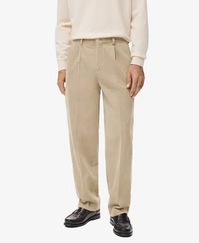 Mango Men's Corduroy Regular-fit Pants In Neutral