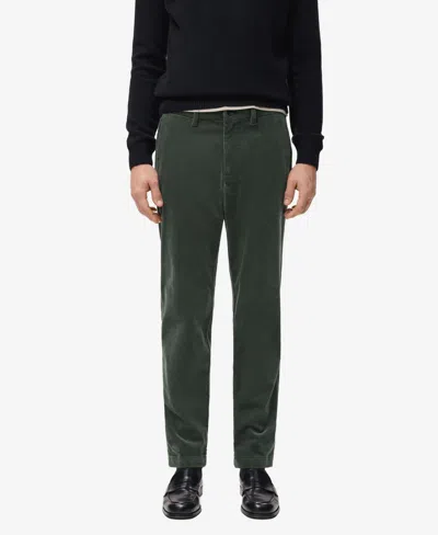 Mango Men's Corduroy Slim-fit Pants In Green