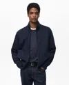 Mango Sudadera Perkins Bomber Jacket In Night Blue