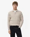 Mango Men's Cotton-blend Ribbed Polo Sweater In Neutral