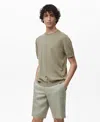 Mango Men's Cotton Fine-knit T-shirt In Green