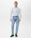 Mango Men's Cotton Kodak Striped Shirt In Blue