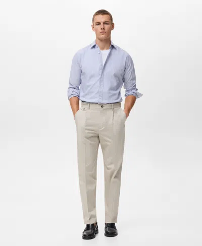 MANGO MEN'S COTTON KODAK STRIPED SHIRT