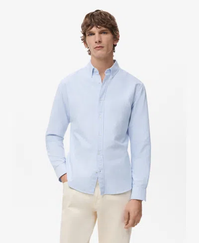 Mango Men's Cotton Kodak Striped Shirt In Blue