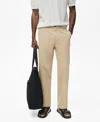 Mango Men's Cotton-linen Blend Regular-fit Jeans In Nude