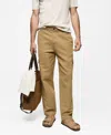 Mango Men's Cotton-linen Cargo Pants In Medium Brown