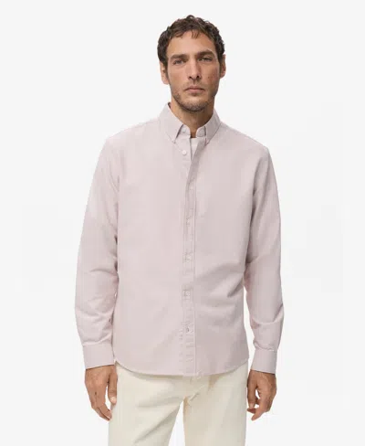 Mango Men's Cotton Oxford Shirt In Pink