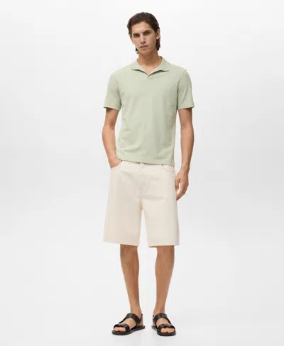 Mango Men's Cotton Pique Polo Shirt In Green
