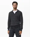 Mango Men's Cotton Polo-neck Sweater In Gray