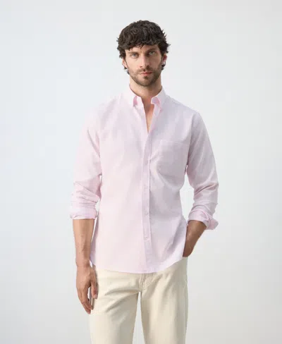 Mango Men's Cotton Regular-fit Oxford Shirt In Pink