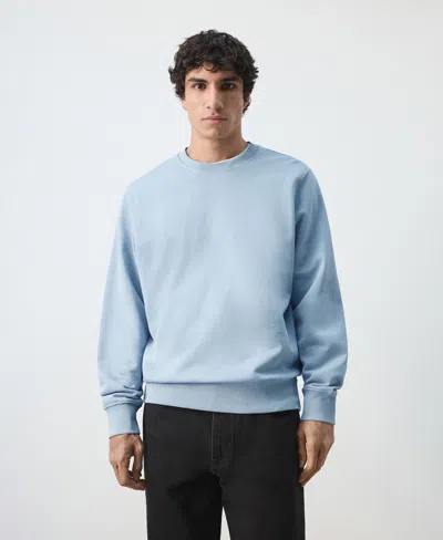 Mango Men's Cotton Regular-fit Sweatshirt In Blue