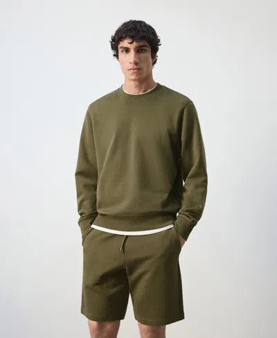 Mango Men's Cotton Regular-fit Sweatshirt In Green