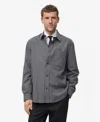 Mango Relaxed Fit Check Snap-up Shirt In Black