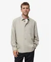 Mango Relaxed Fit Solid Snap-up Shirt In Sand