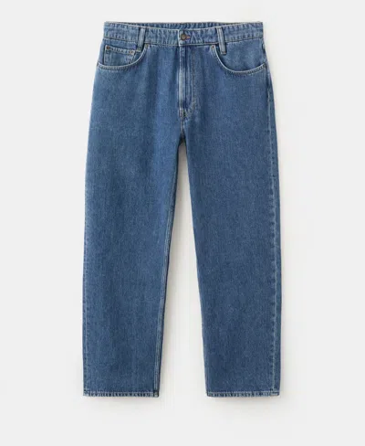 Mango Men's Cotton Relaxed-fit Jeans In Blue