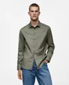 Mango Regular-fit 100% Cotton Shirt Green In Green