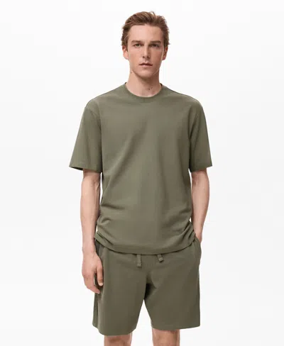 Mango Men's Cotton Shorts Pajama Pack In Green