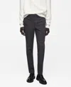 Mango Men's Cotton Slim-fit Check Pants In Dark Heather Gray