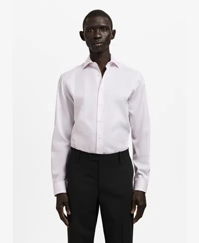 Mango Men's Cotton Slim-fit Dress Shirt In Black