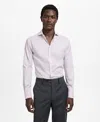 Mango Slim Fit Cotton Suit Button-up Shirt In Pink