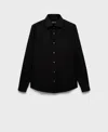 Mango Men's Cotton Slim-fit Shirt In Black