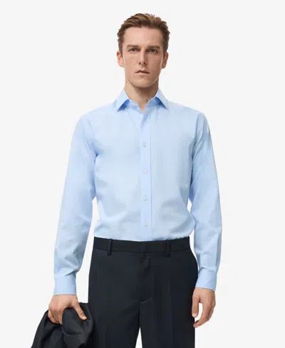 Mango Men's Cotton Slim-fit Shirt In Blue