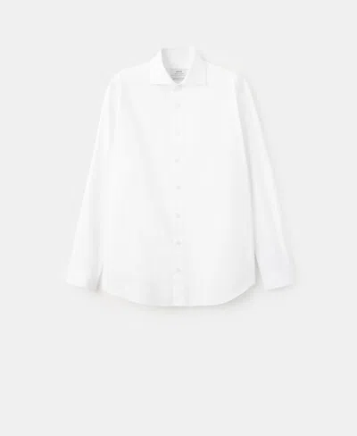 Mango Men's Cotton Slim Fit Shirt In White