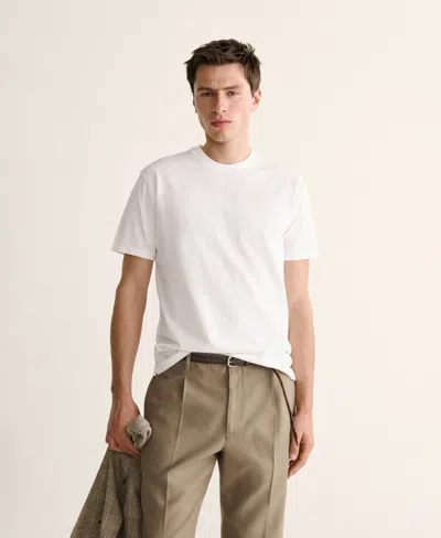 Mango Men's Cotton Slim-fit T-shirt In White