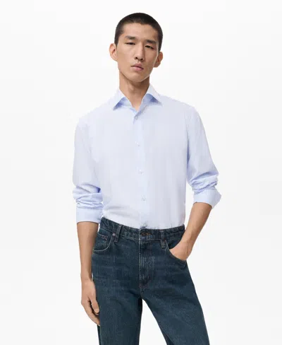 Mango Men's Cotton Striped Slim-fit Shirt In Multi