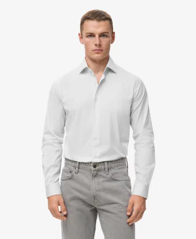 Mango Men's Cotton Striped Slim-fit Shirt In Gray